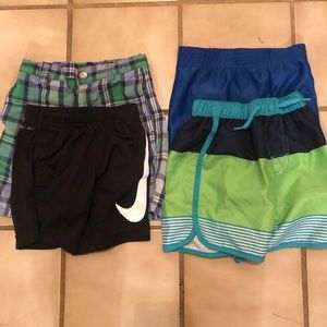 2t boys shorts 3 pair and 1 pair swim trunks